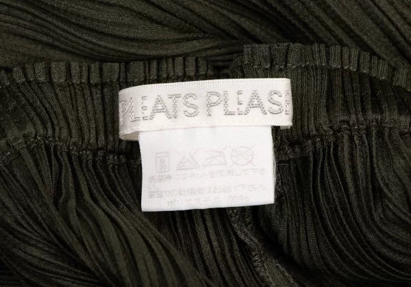 Issey Miyake Vintage Green Patterned Pleated Pants