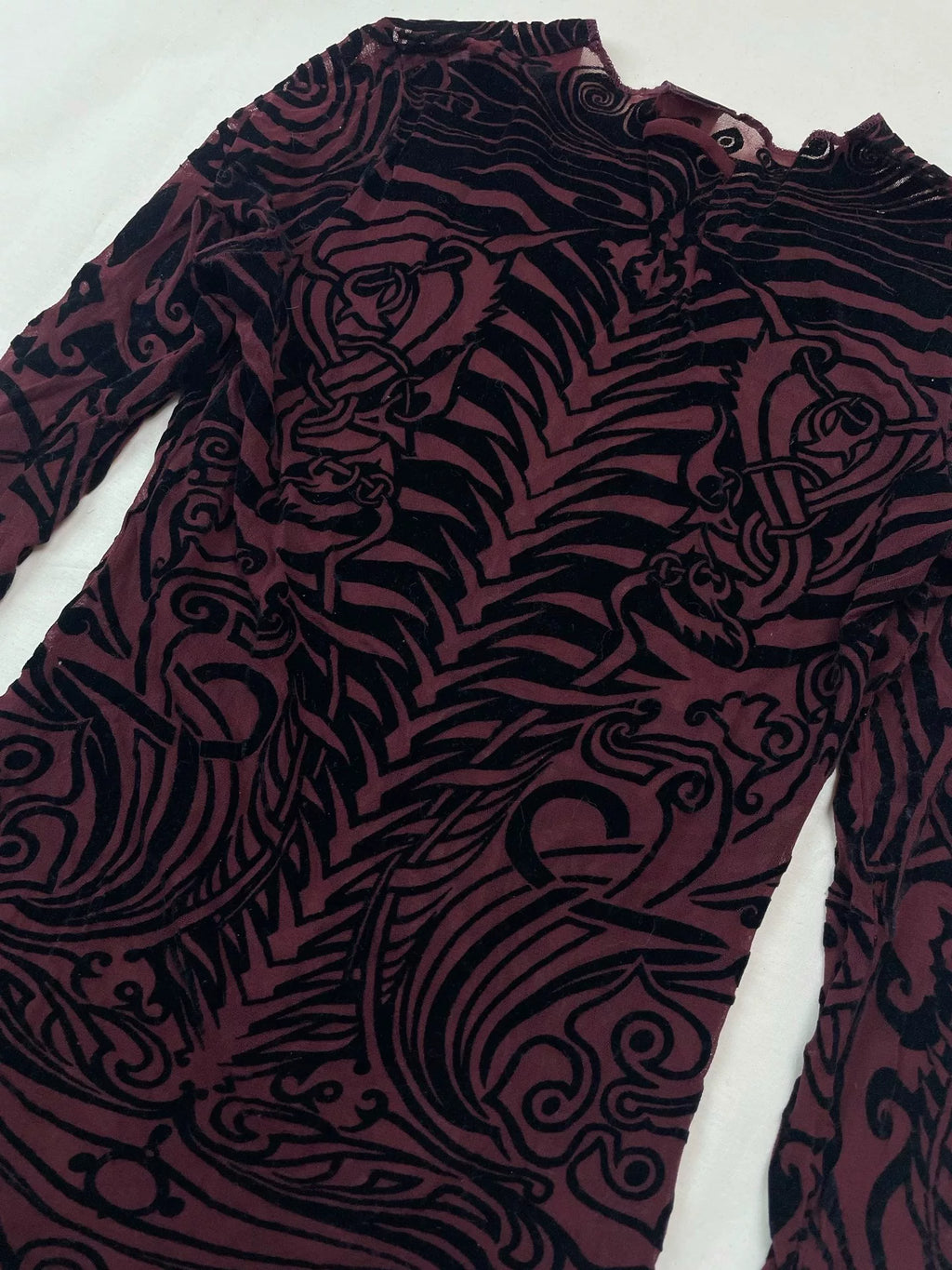 1996 Spring/Summer Jean Paul Gaultier Cyberbaba Cyber Hippie Tribal Tattoo Mesh Tattoo Top