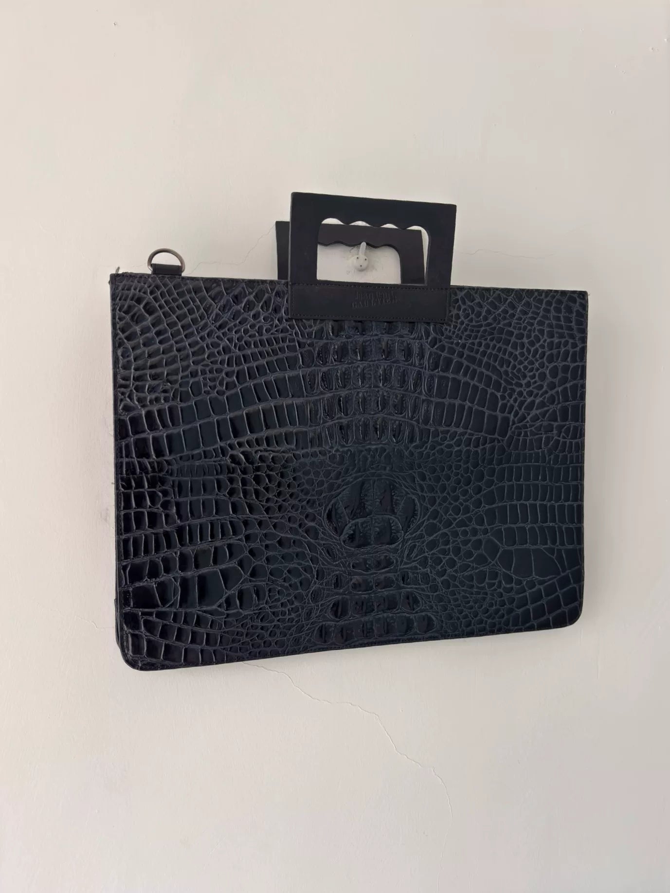 1990s Jean Paul Gaultier Blue Crocodile-Leather Bag