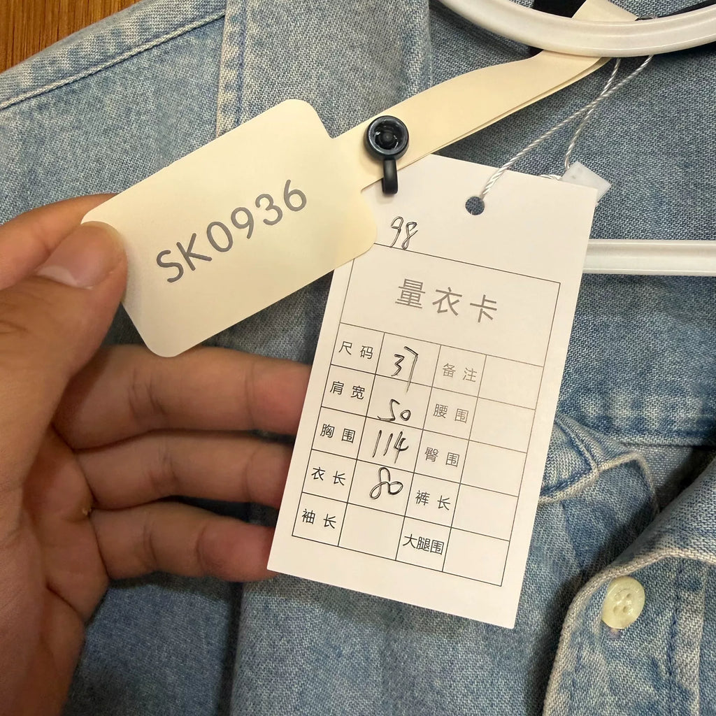 Balenciaga Back Logo Denim Shirt