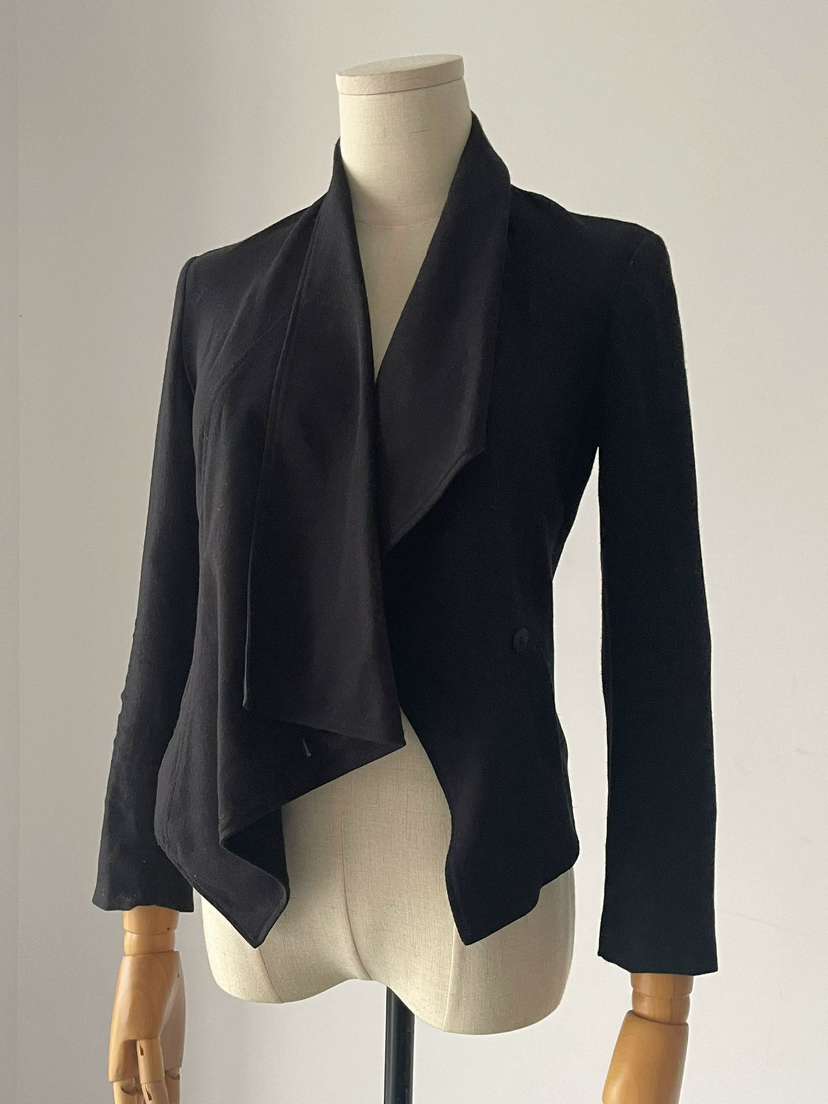 Helmut Lang Irregular Collar Silk Suit Jacket