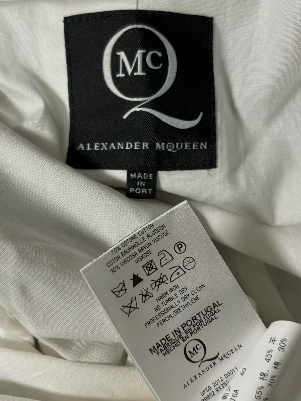 Alexander McQueen | F/W12 Houndstooth Wool Zip Coat