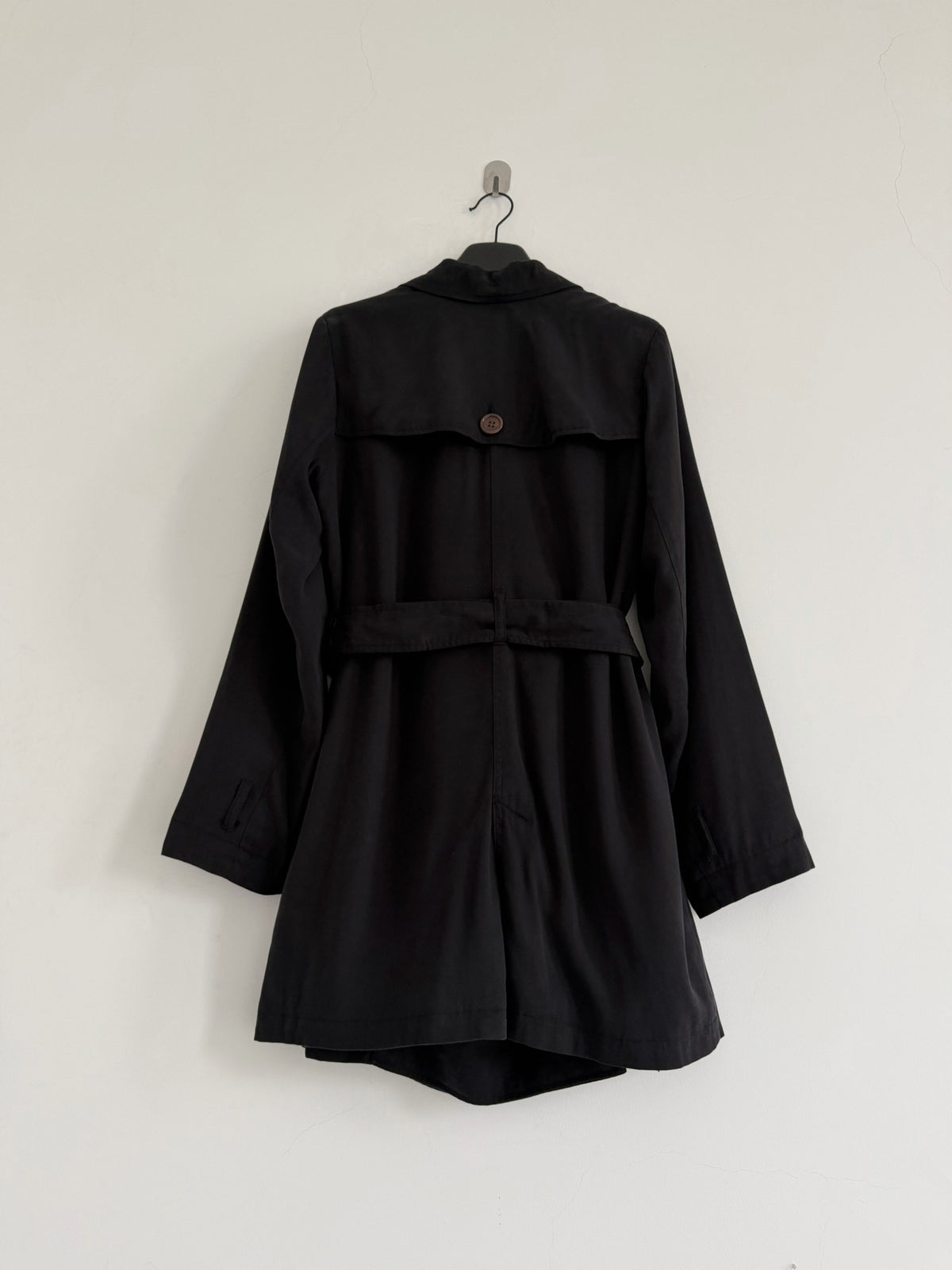 Issey Miyake 2005 main line draped collar trench coat