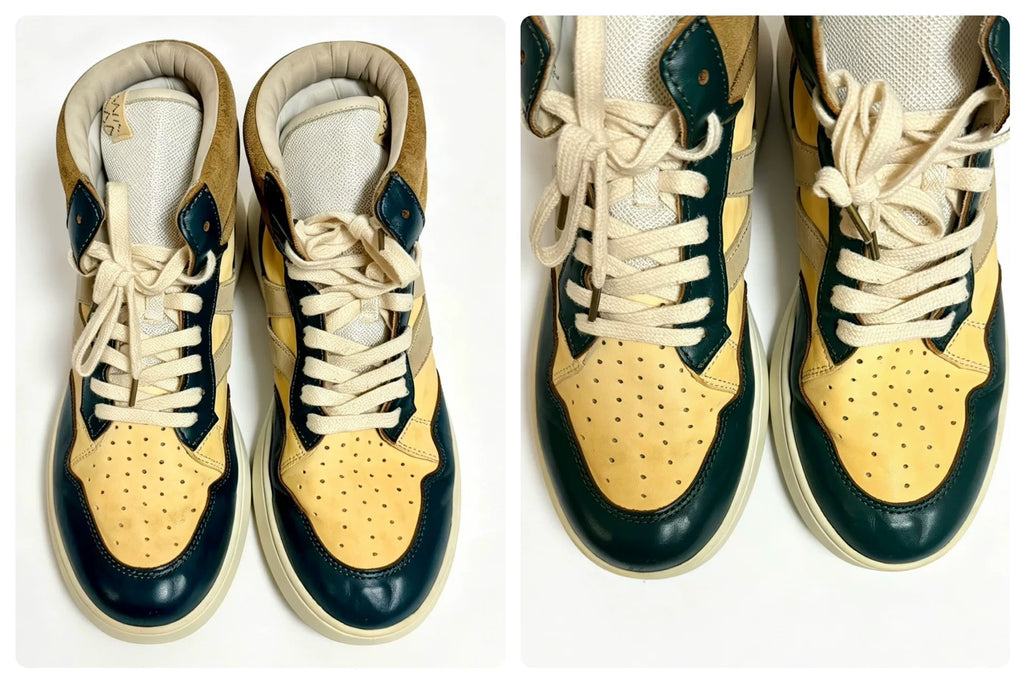 visvim AW21 Green Chamberlain Hi Suede Horsehide Sneakers
