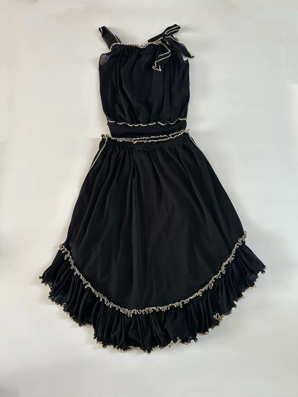 Jean Paul Gaultier Vintage Mesh Vest Midi Skirt