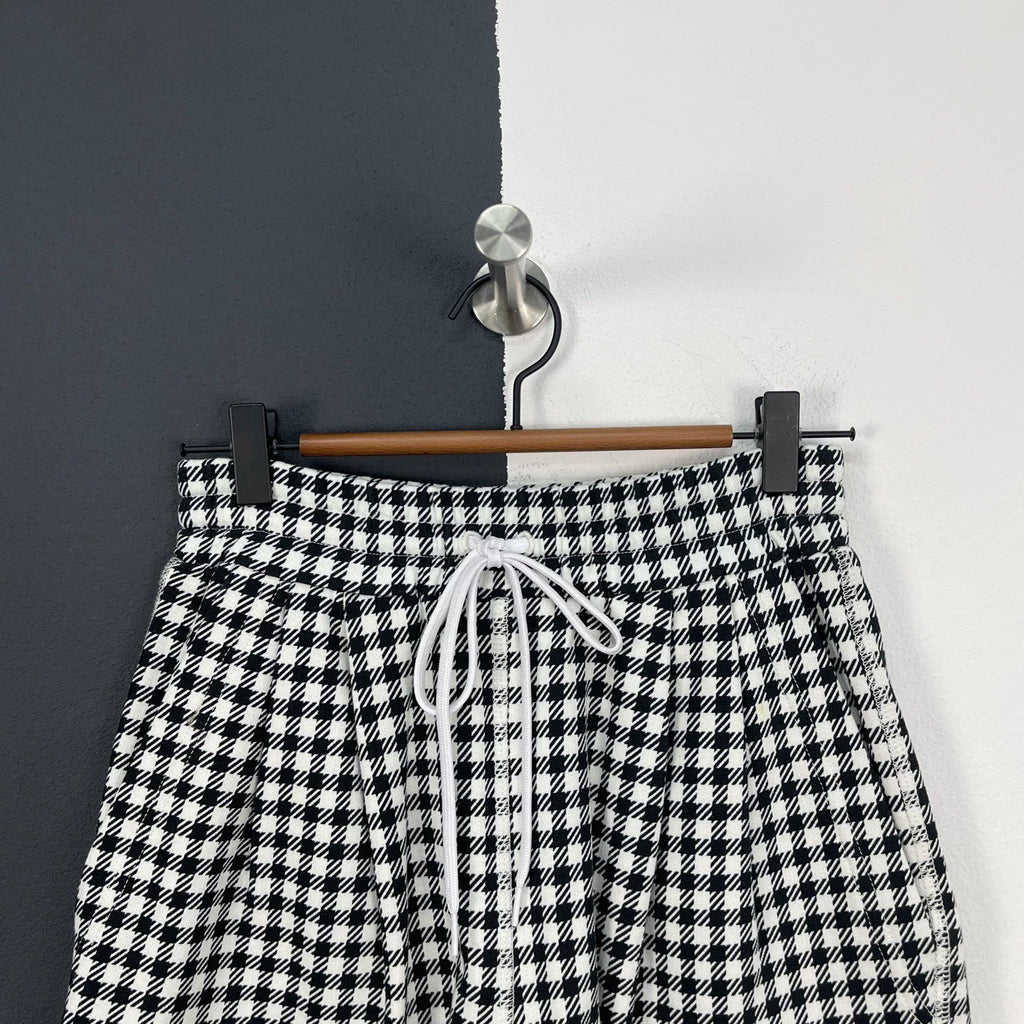 Miu Miu embroidered plaid shorts