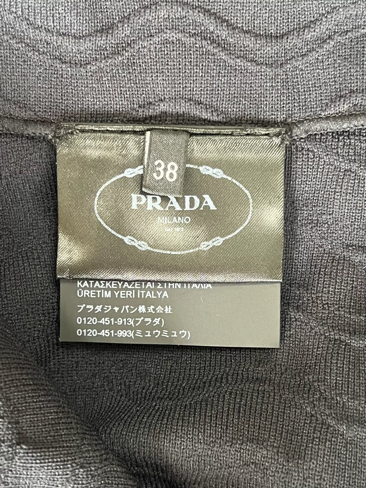 Prada black jacquard shorts