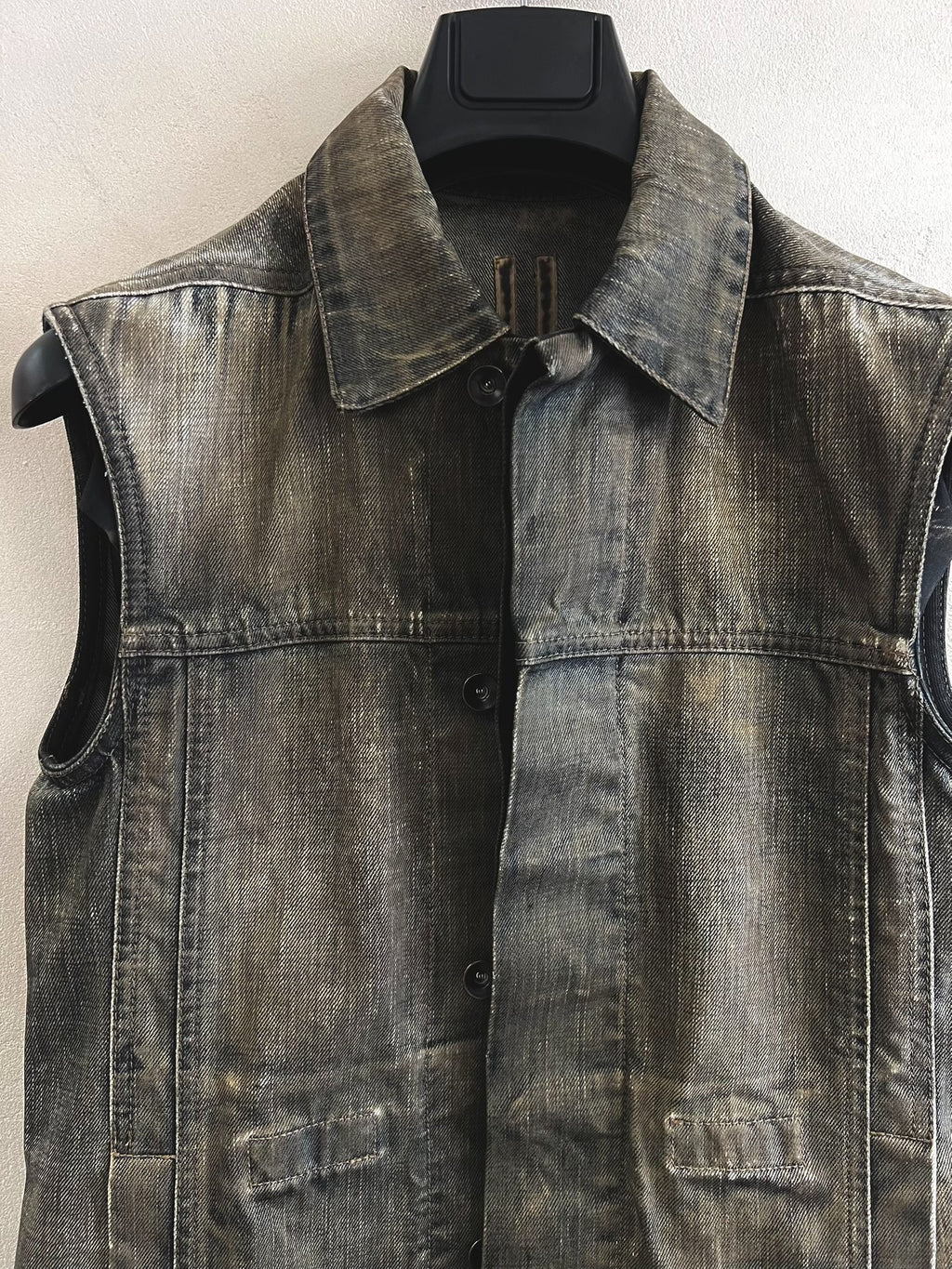 Rick Owens Distressed Denim Vest