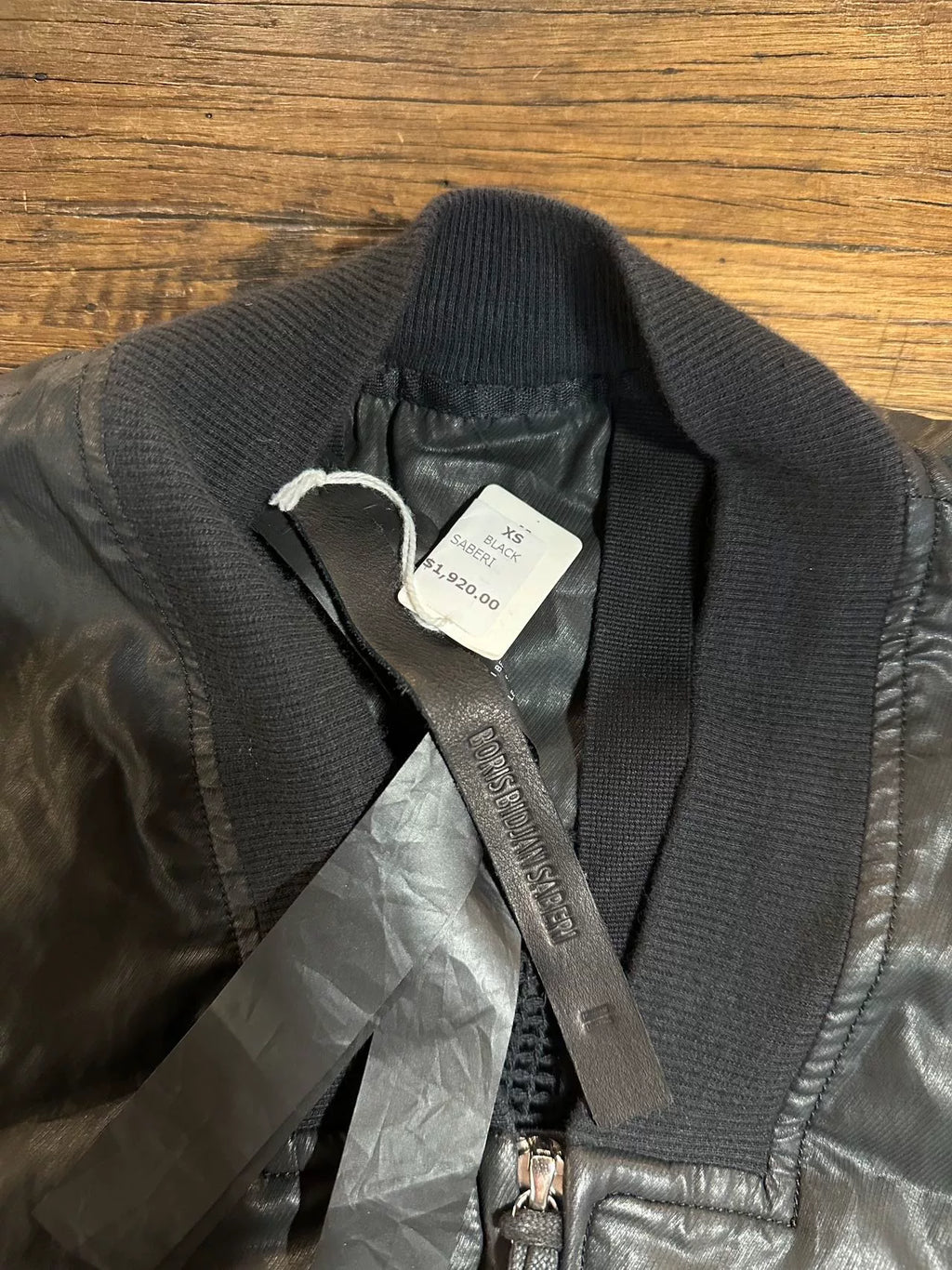 Boris Bidjan Saberi SS18 Black Object Dye Bomber Cotton Nylon Jacket