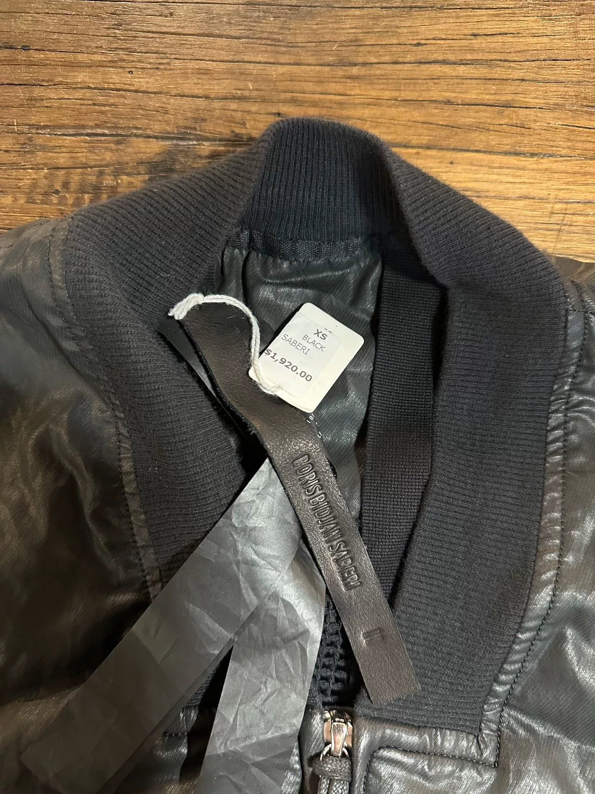 Boris Bidjan Saberi SS18 Black Object Dye Bomber Cotton Nylon Jacket