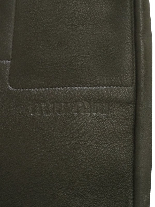 Miu Miu 1999s Leather Buckle Mesh Crossbody Bag
