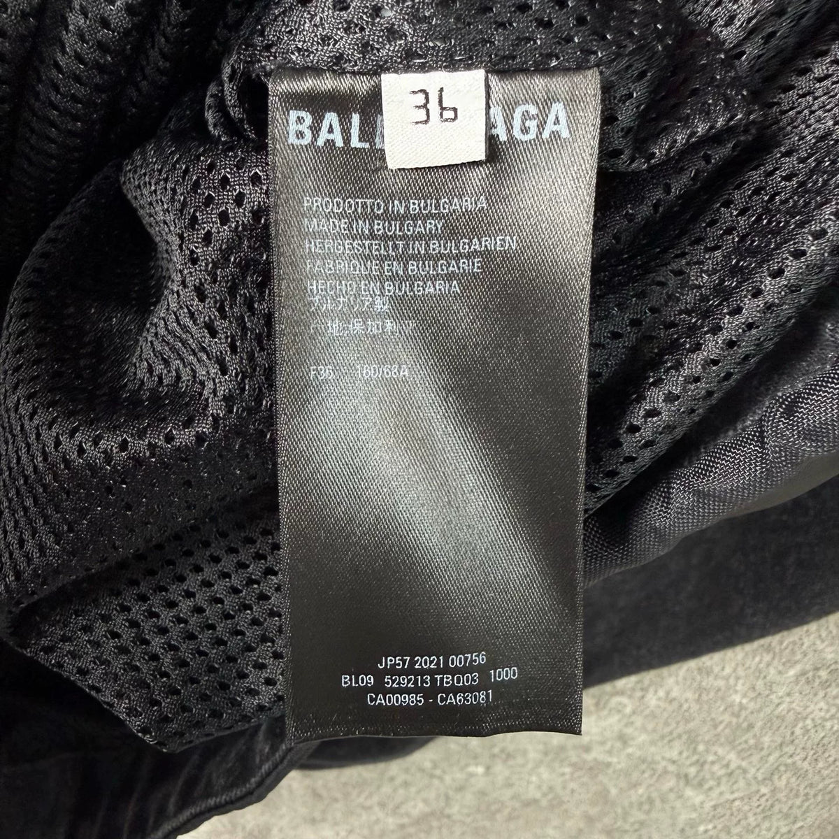 Balenciaga Print Denim Panel Shell Jacket