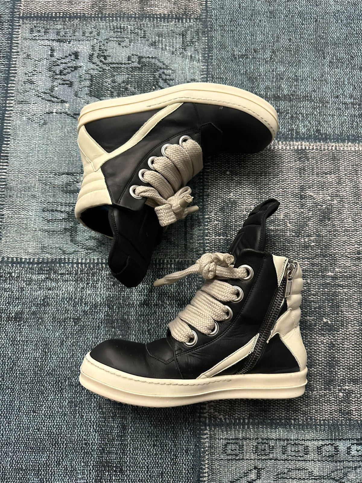 Rick Owens mainline thick laces inverted triangle Sneakers