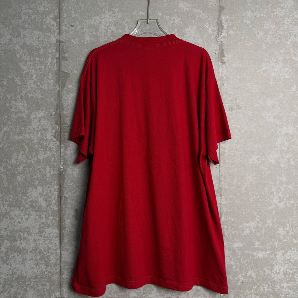 Balenciaga Keep Calm Red Short Sleeve T-Shirt