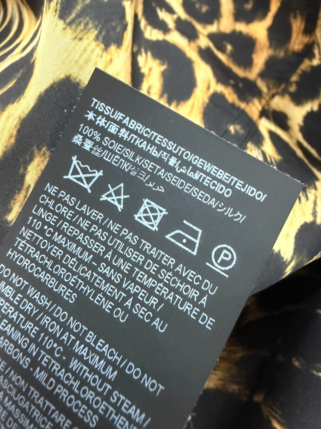 Saint Laurent 24ss Leopard Pattern Silk Shirt