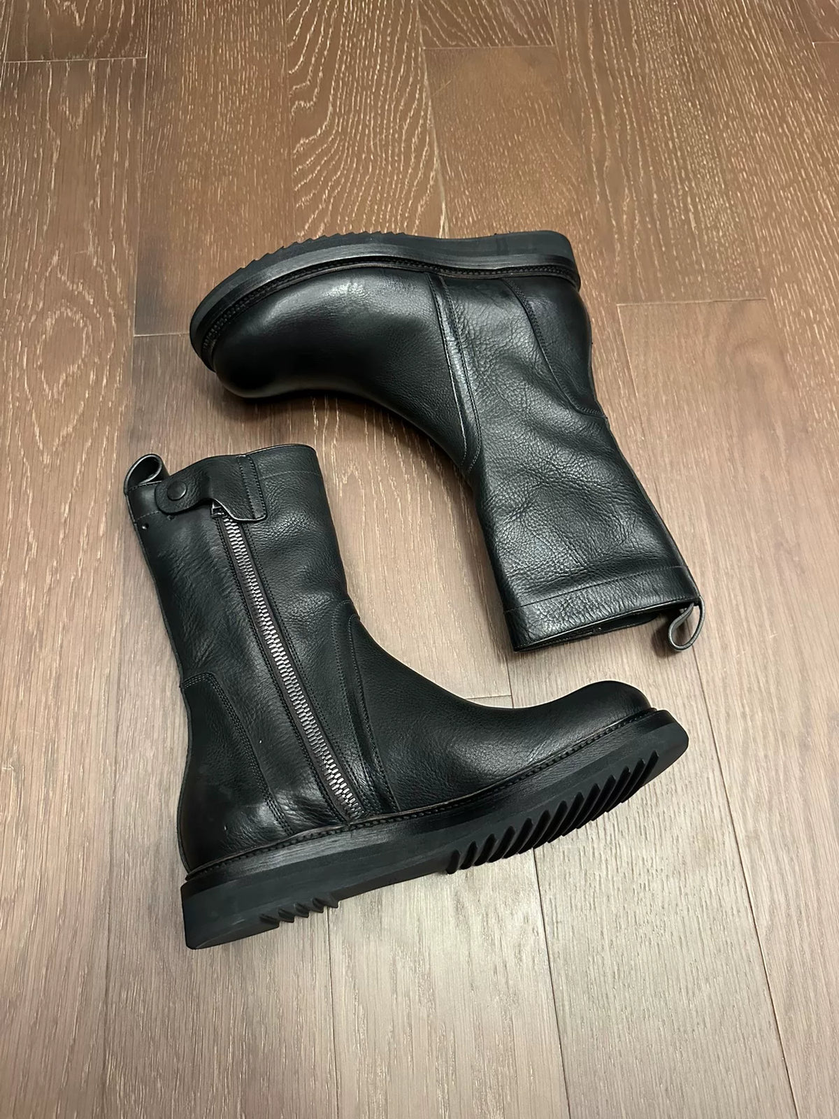 Rick Owens Creeper Leather Zip Boots