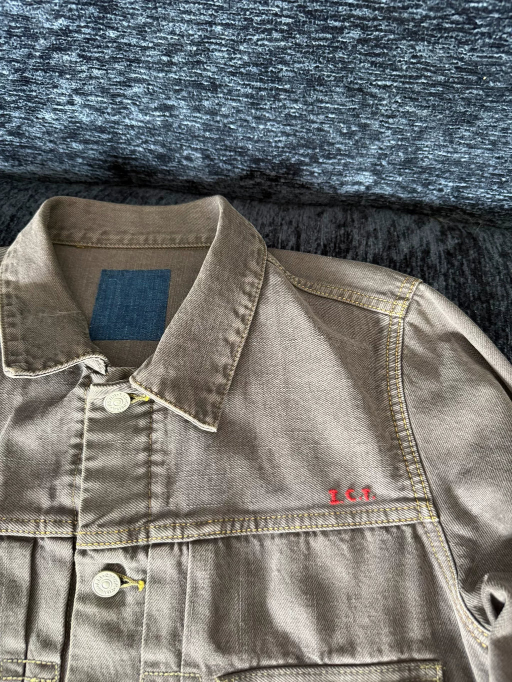 visvim AW18 FIL ICT 101 Jacket Damaged Black Flag Denim Washed Jacket