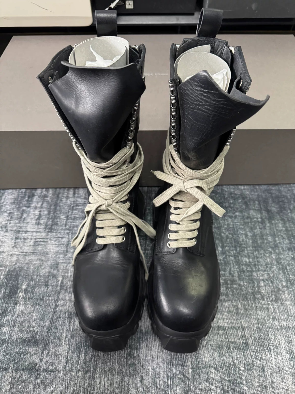Rick Owens Octopus Lace-Up Military Boots