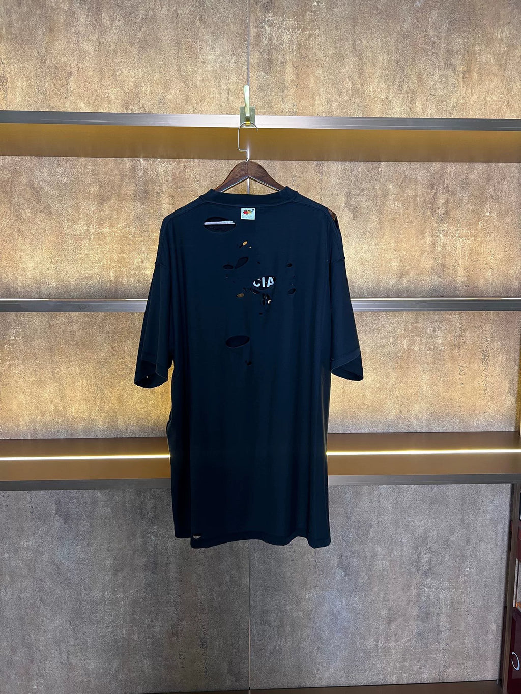 Balenciaga Destruction Short Sleeve Top