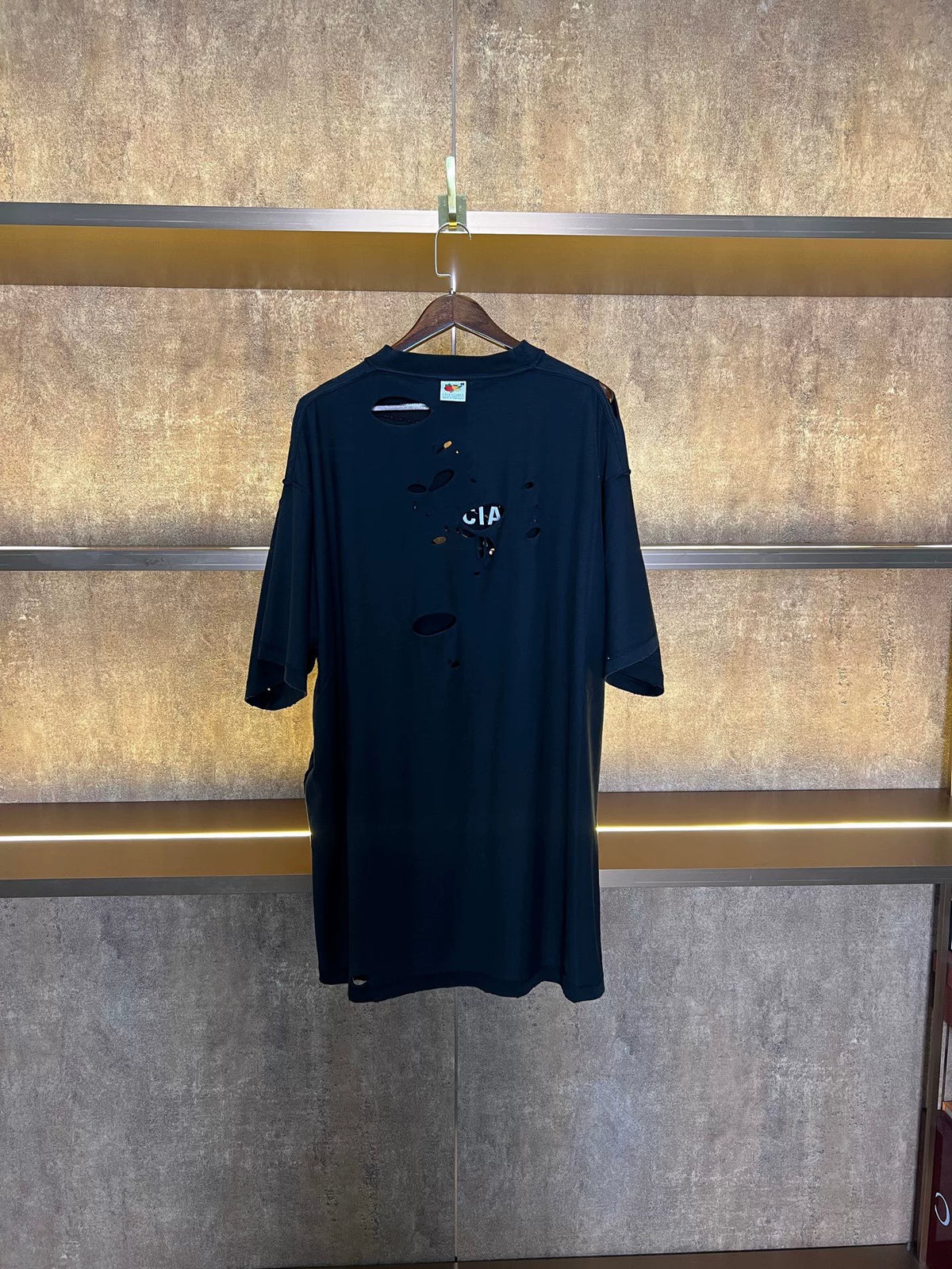 Balenciaga Destruction Short Sleeve Top