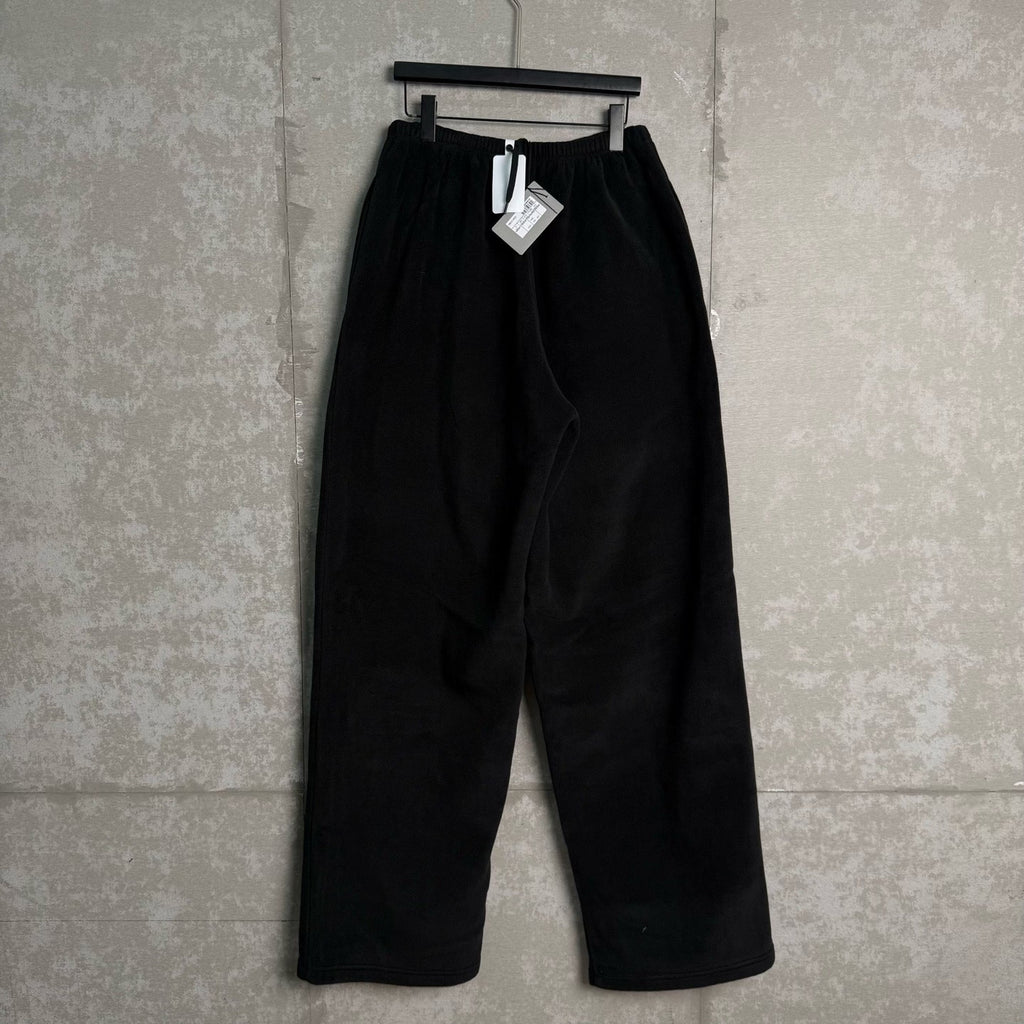 Balenciaga Black Shearling Wide-Leg Pants