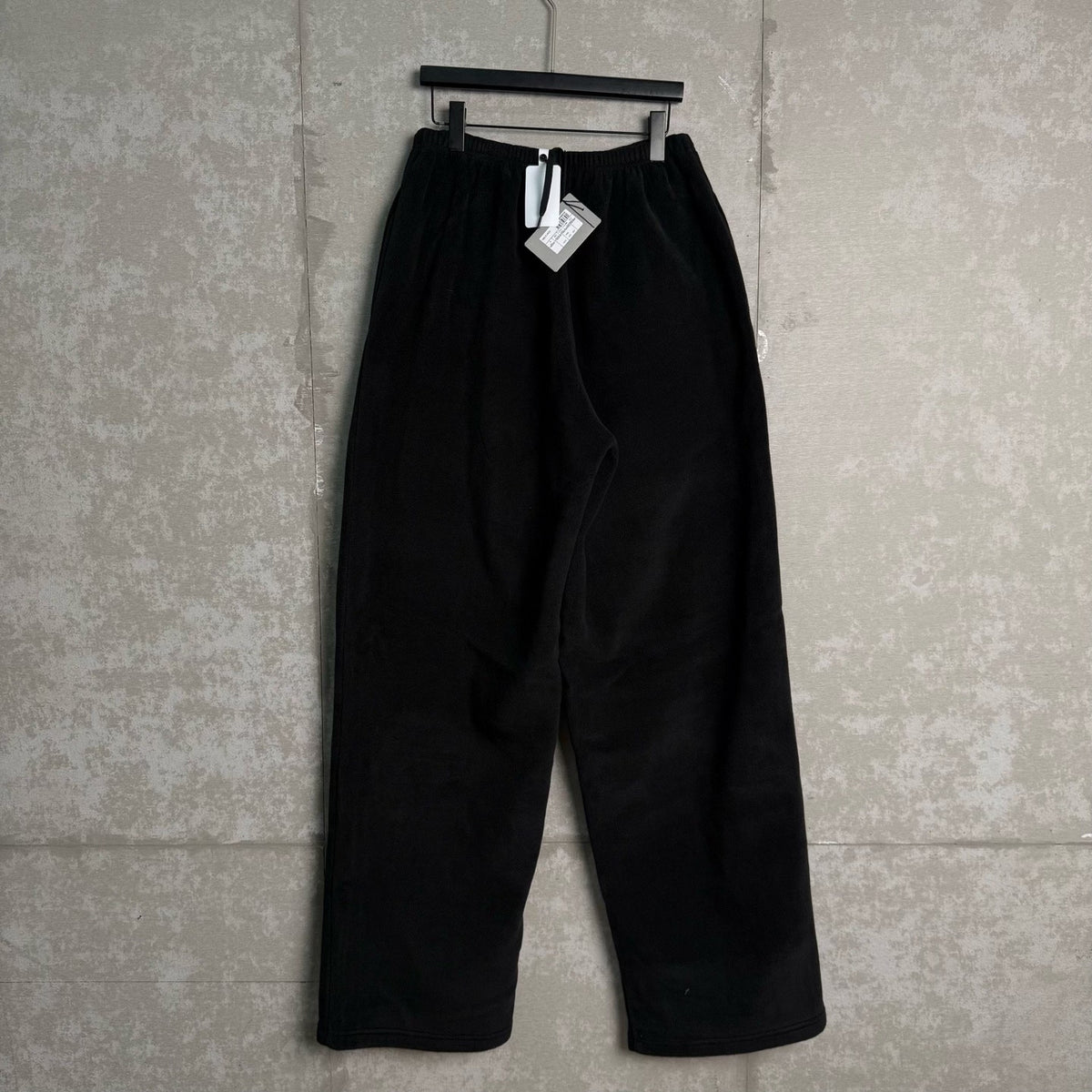Balenciaga Black Shearling Wide-Leg Pants