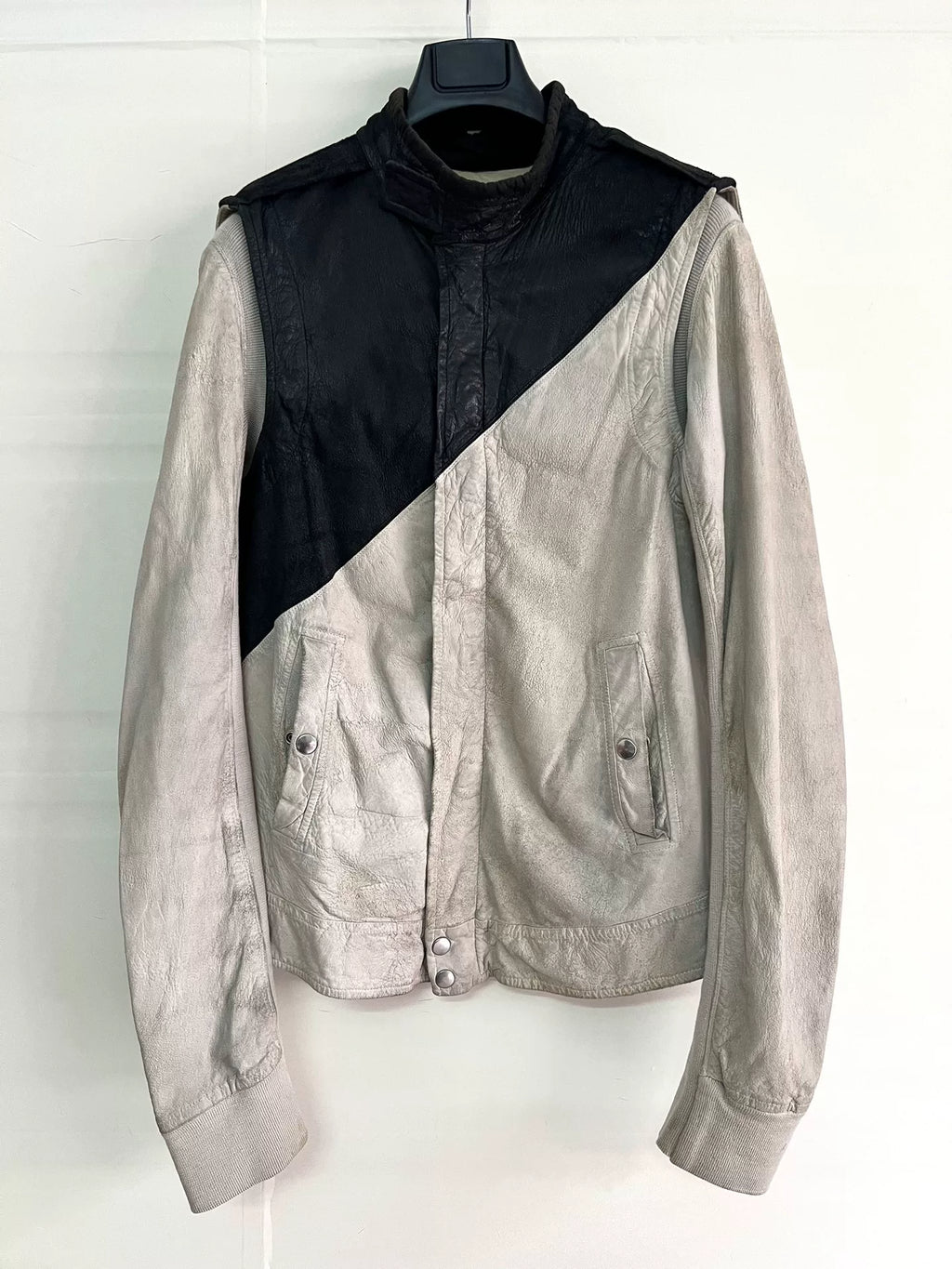 Rick Owens racing leather jacket