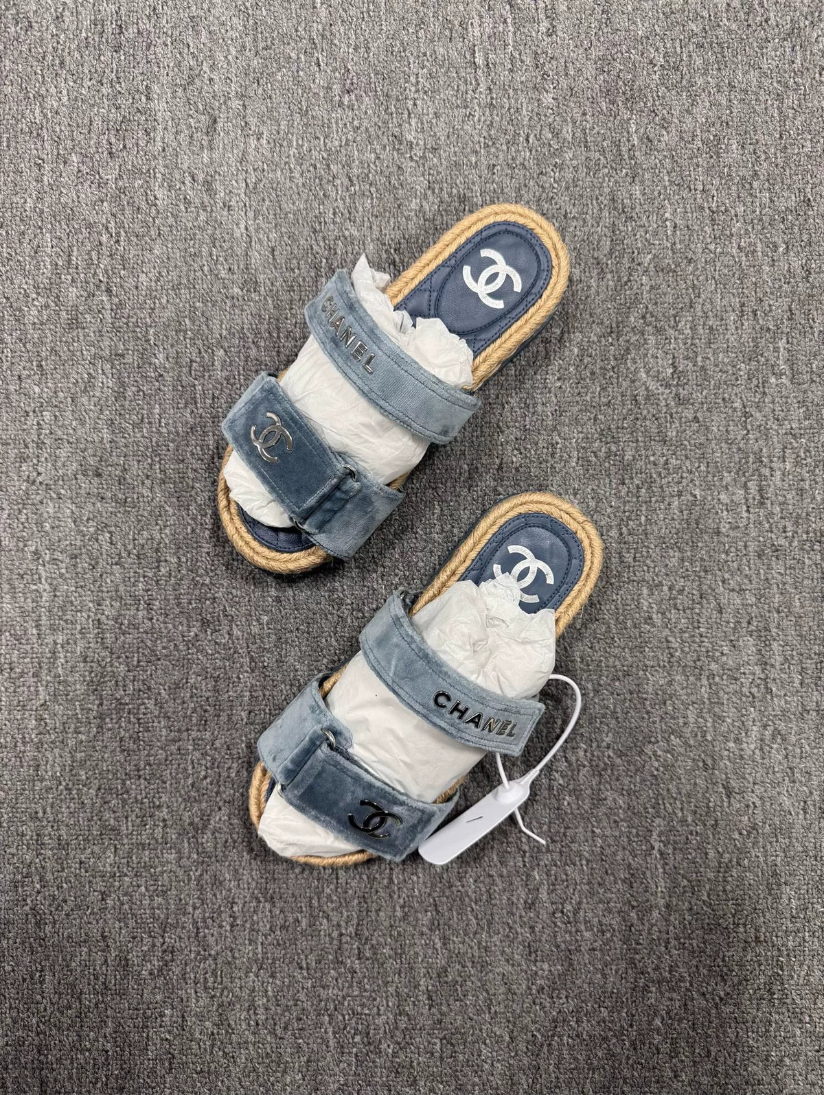 Chanel Woven Platform Sandals