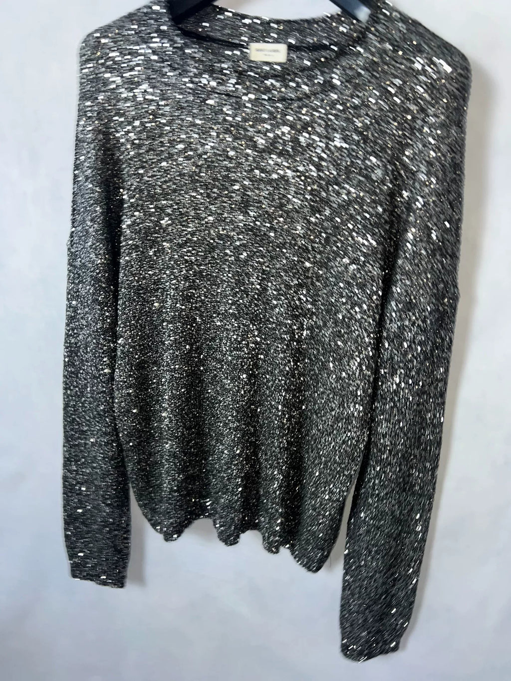 Saint Laurent Paris 19SS Runway Silver Knitwear Sweater