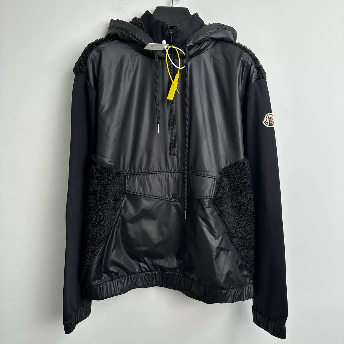 Moncler Black Hooded Drawstring Down Jacket