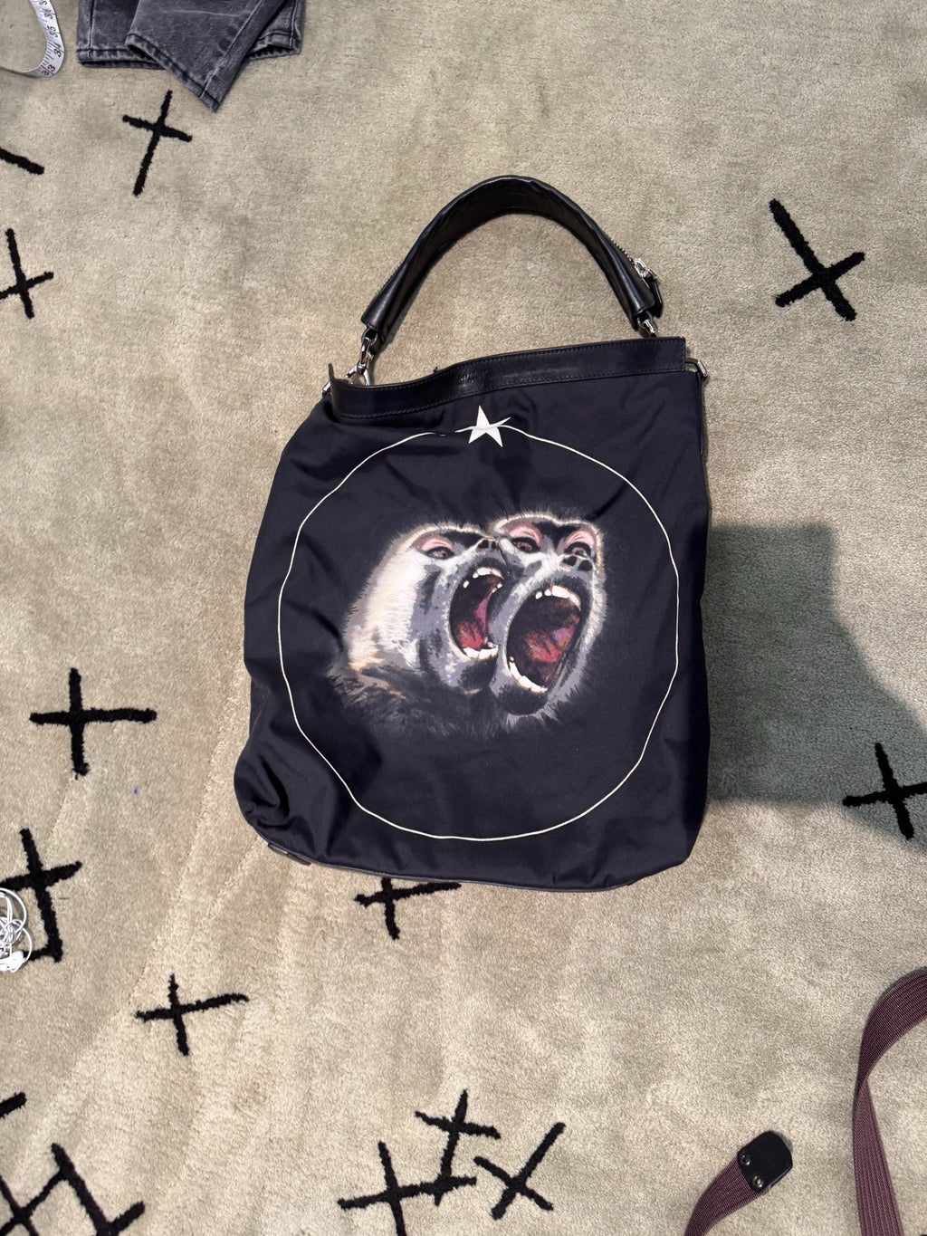 Givenchy Monkey Print Canvas Tote Bag