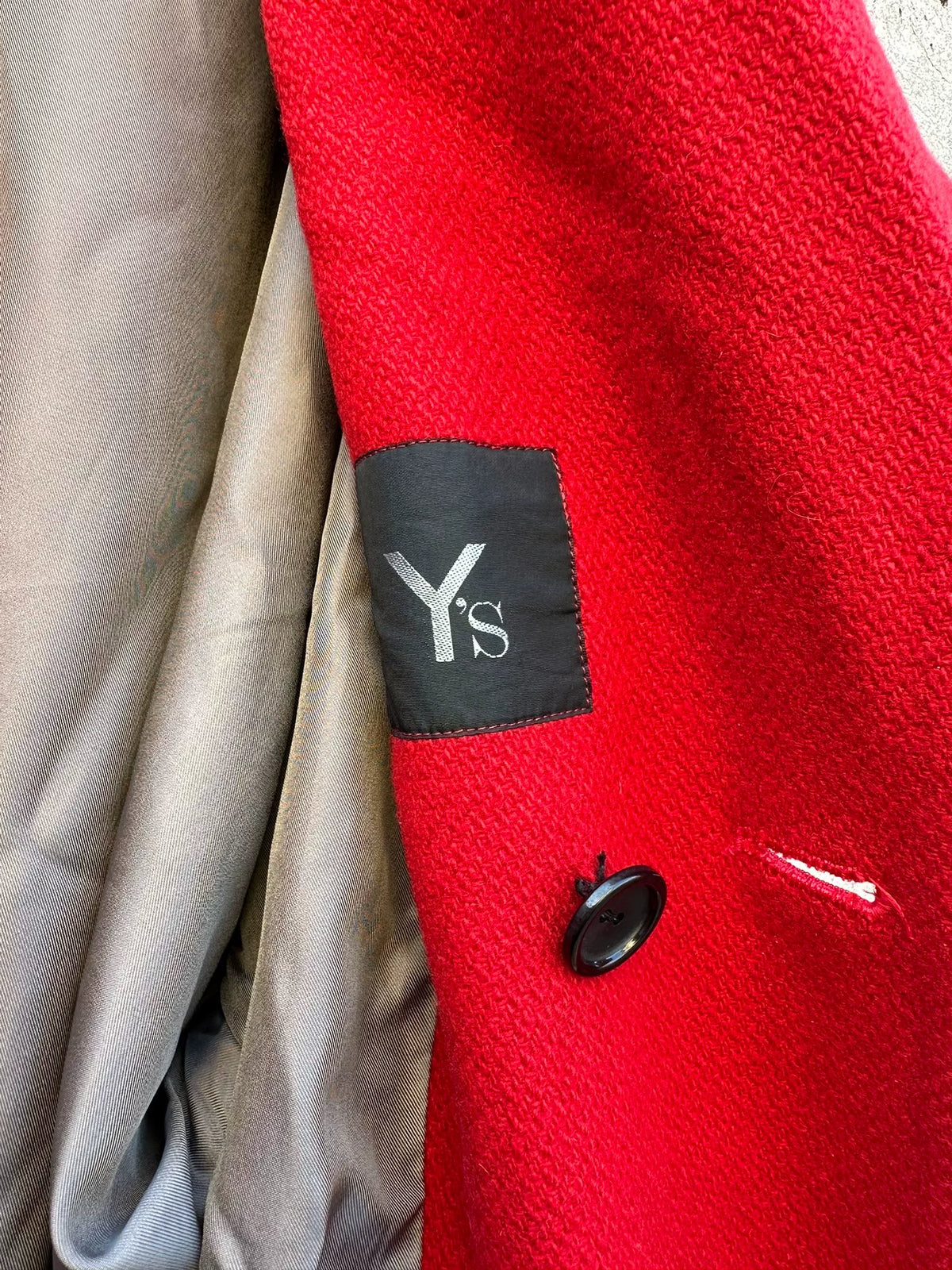 Yohji Yamamoto Y's Lapel Red Coat