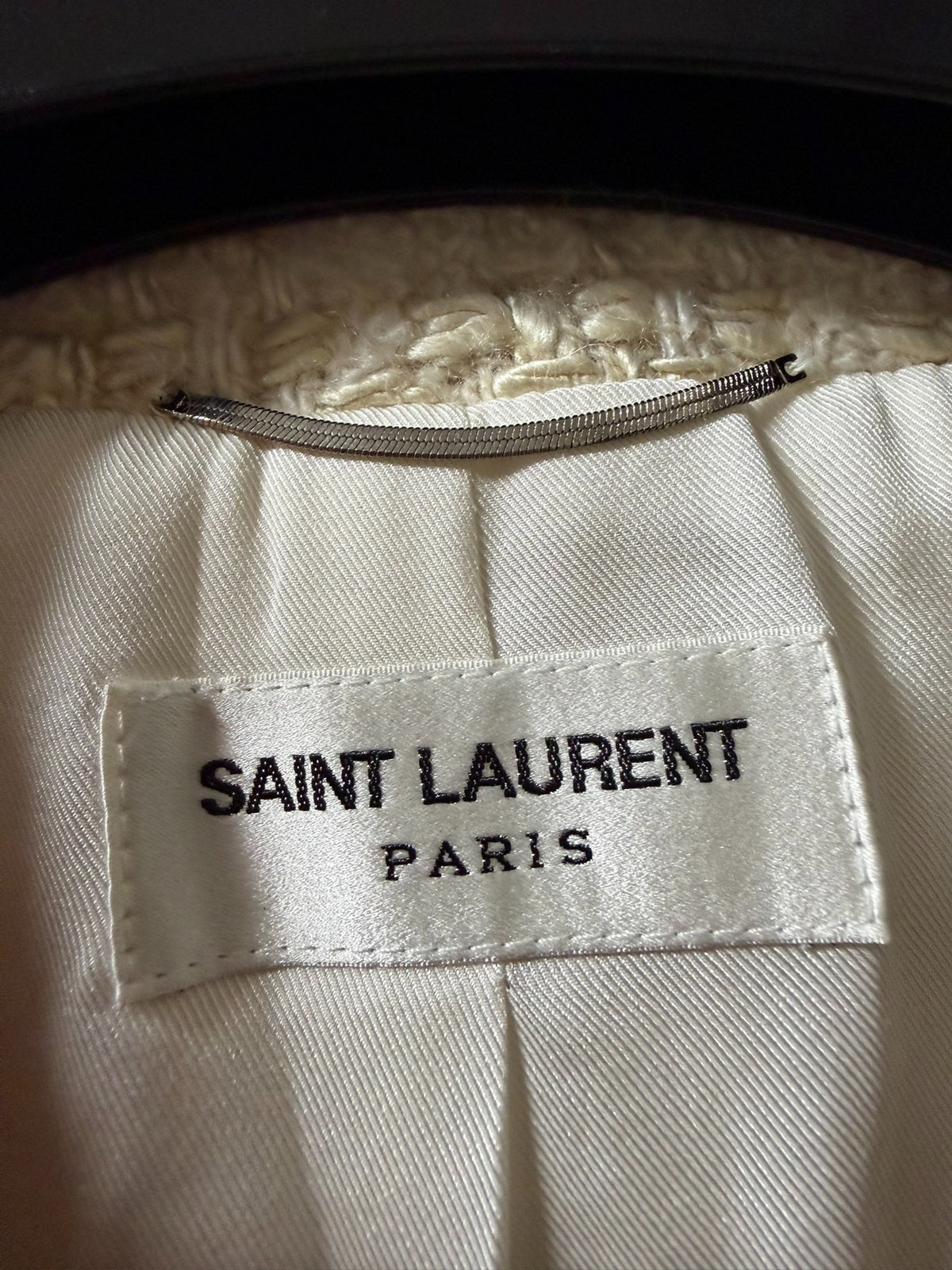 Saint Laurent SS22 Off-White Tweed Jacket