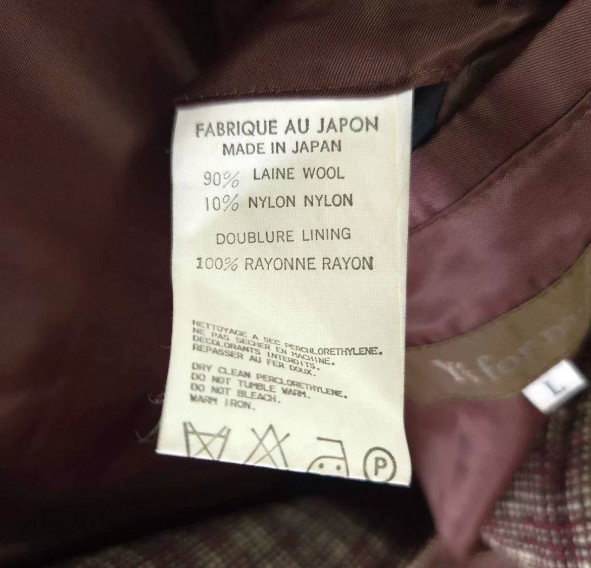 Yohji Yamamoto 1990s Wool Tweed Check Zip-Up Jacket