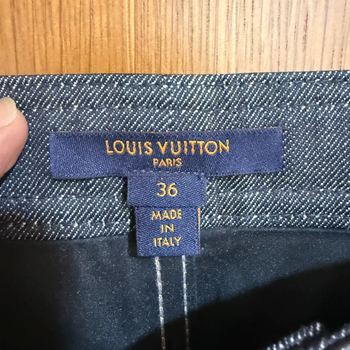 Louis Vuitton Patchwork Leather Denim Jeans