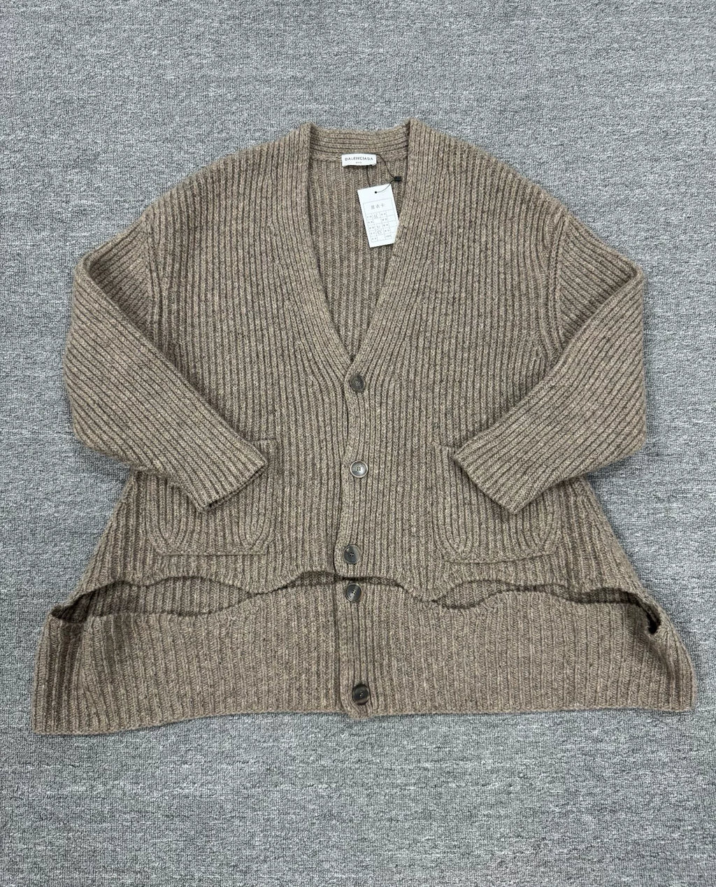 Balenciaga Grey-Brown Cardigan