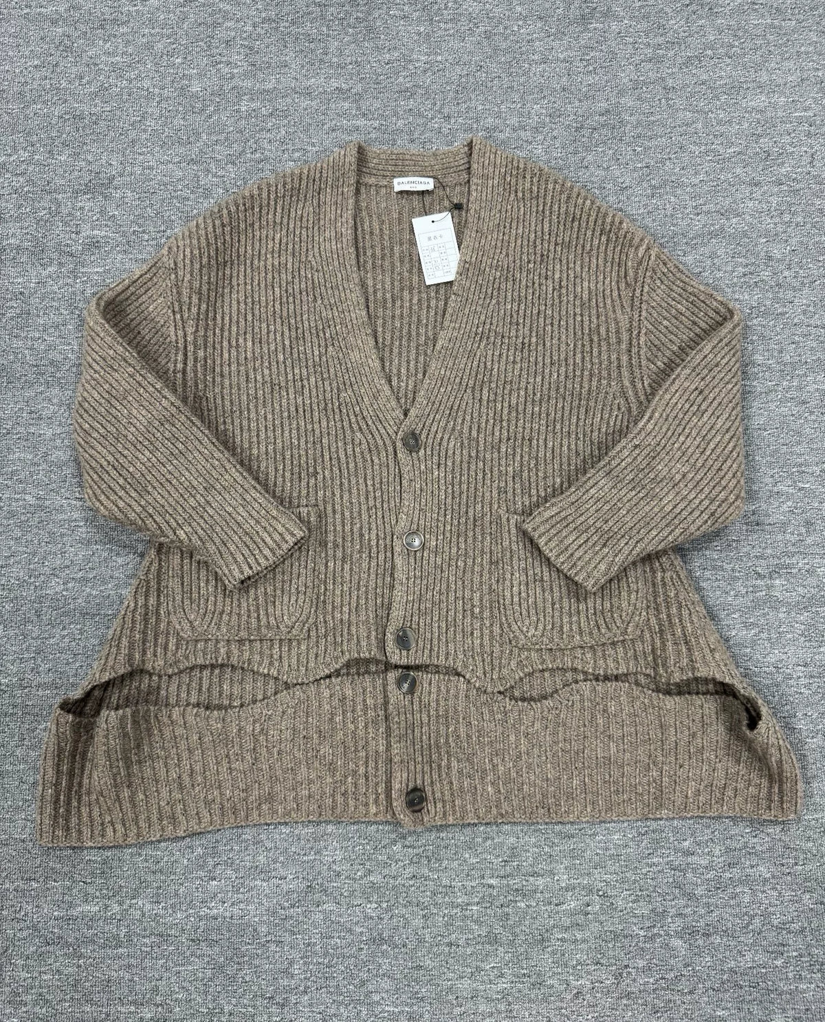 Balenciaga Grey-Brown Cardigan