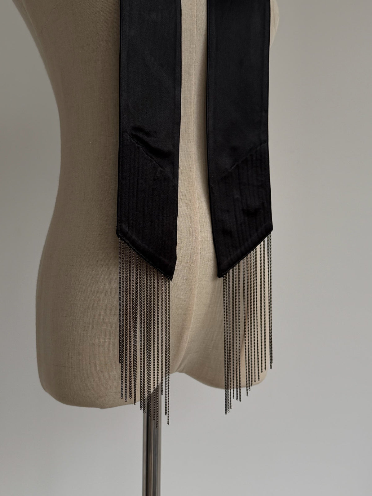 Maison Martin Margiela FW14 'Chain Fringe' Silk Scarf