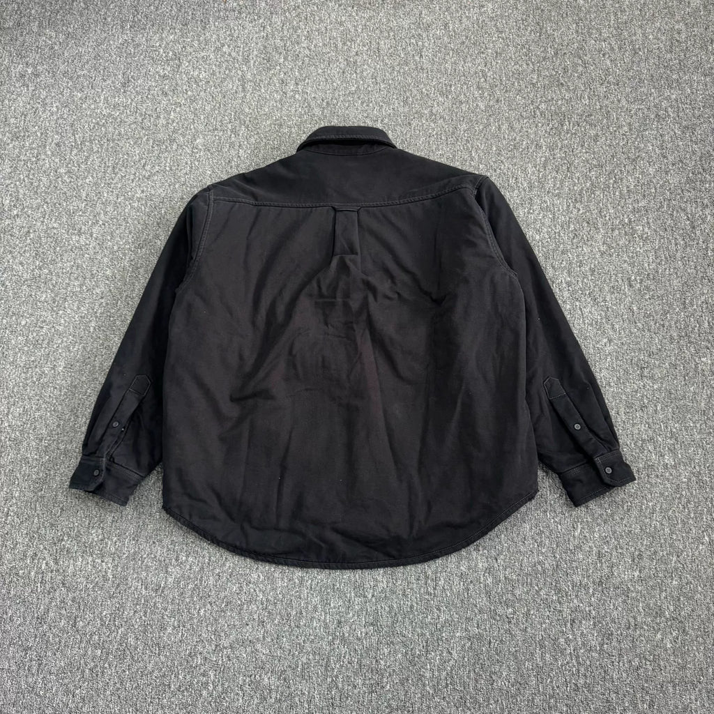 Balenciaga Black Washed Distressed Denim Jacket