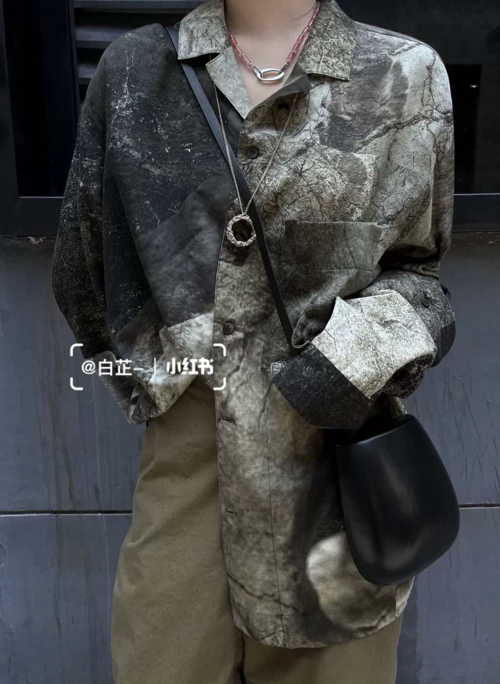 ziggy chen 21aw Taihu Stone Double-Wear Shirt