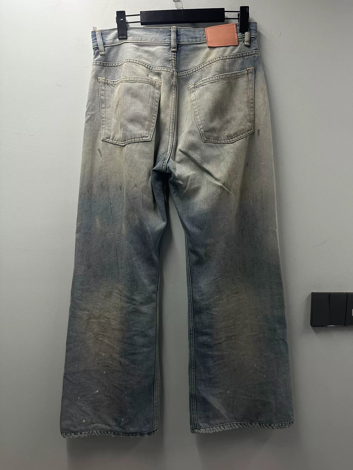 Acne Studios 2021m Blue Paint-Splatter Jeans