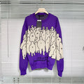 Louis Vuitton Wool Logo Purple Knit Sweater