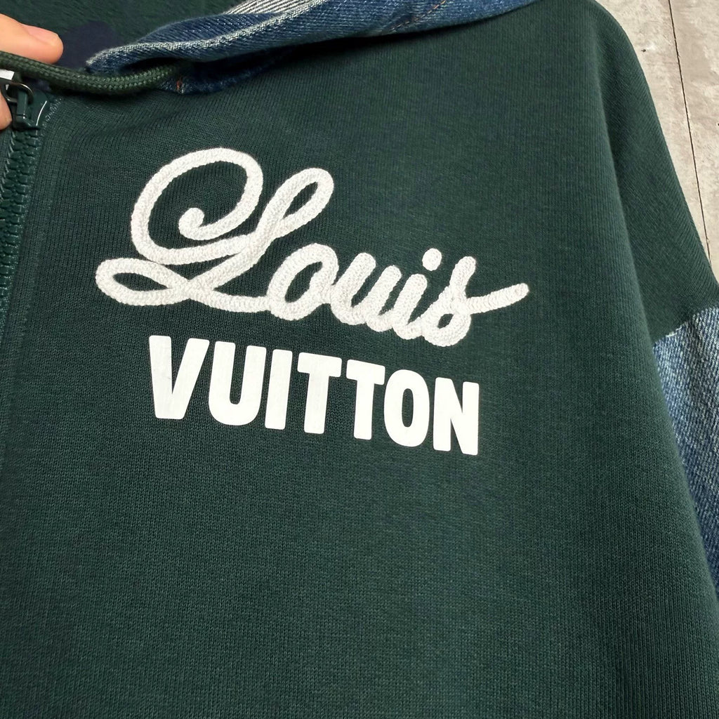 Louis Vuitton Denim Patchwork Hooded Jacket