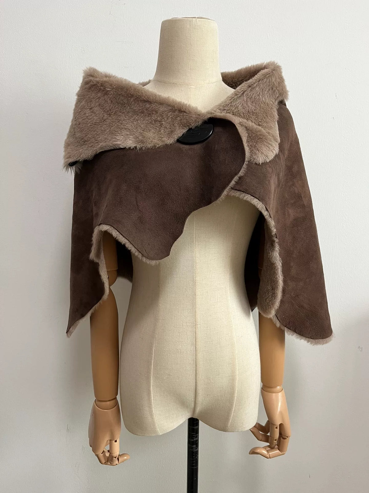 Vivienne Westwood Sheepskin Shawl One-Piece Large Button