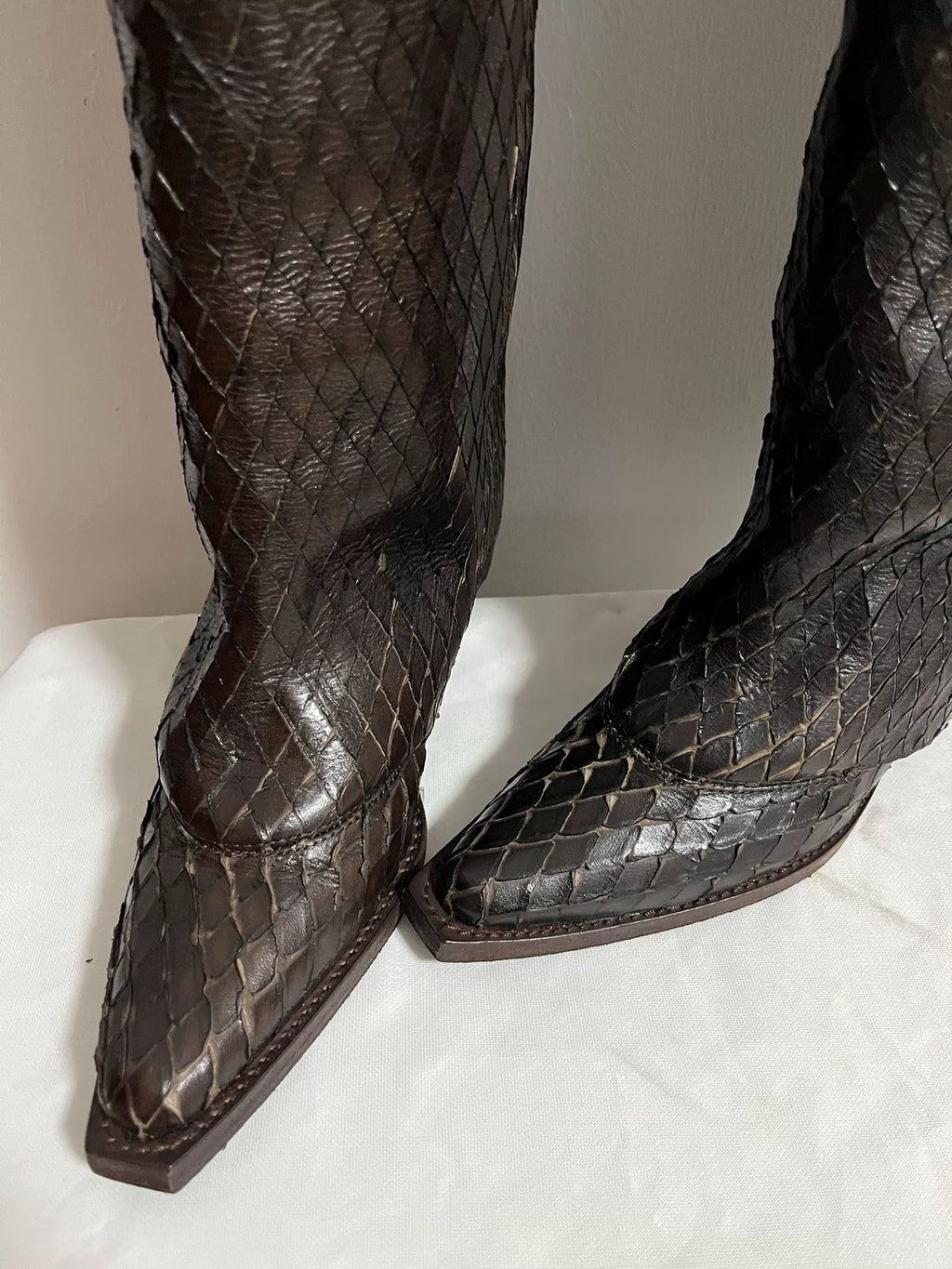 Givenchy snake skin tall boots