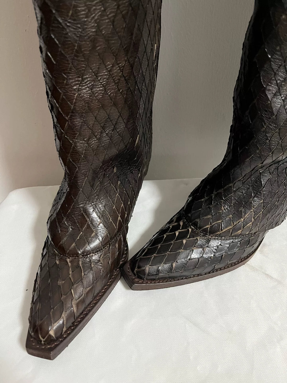 Givenchy snake skin tall boots