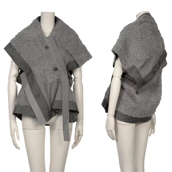 Issey Miyake Vintage Grey Patchwork Vest