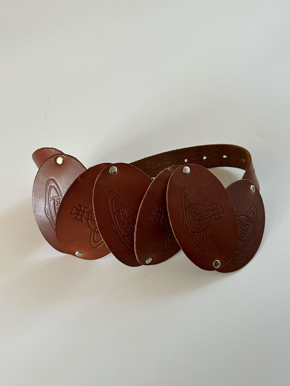 Vintage Vivienne Westwood interlocking orb logo belt