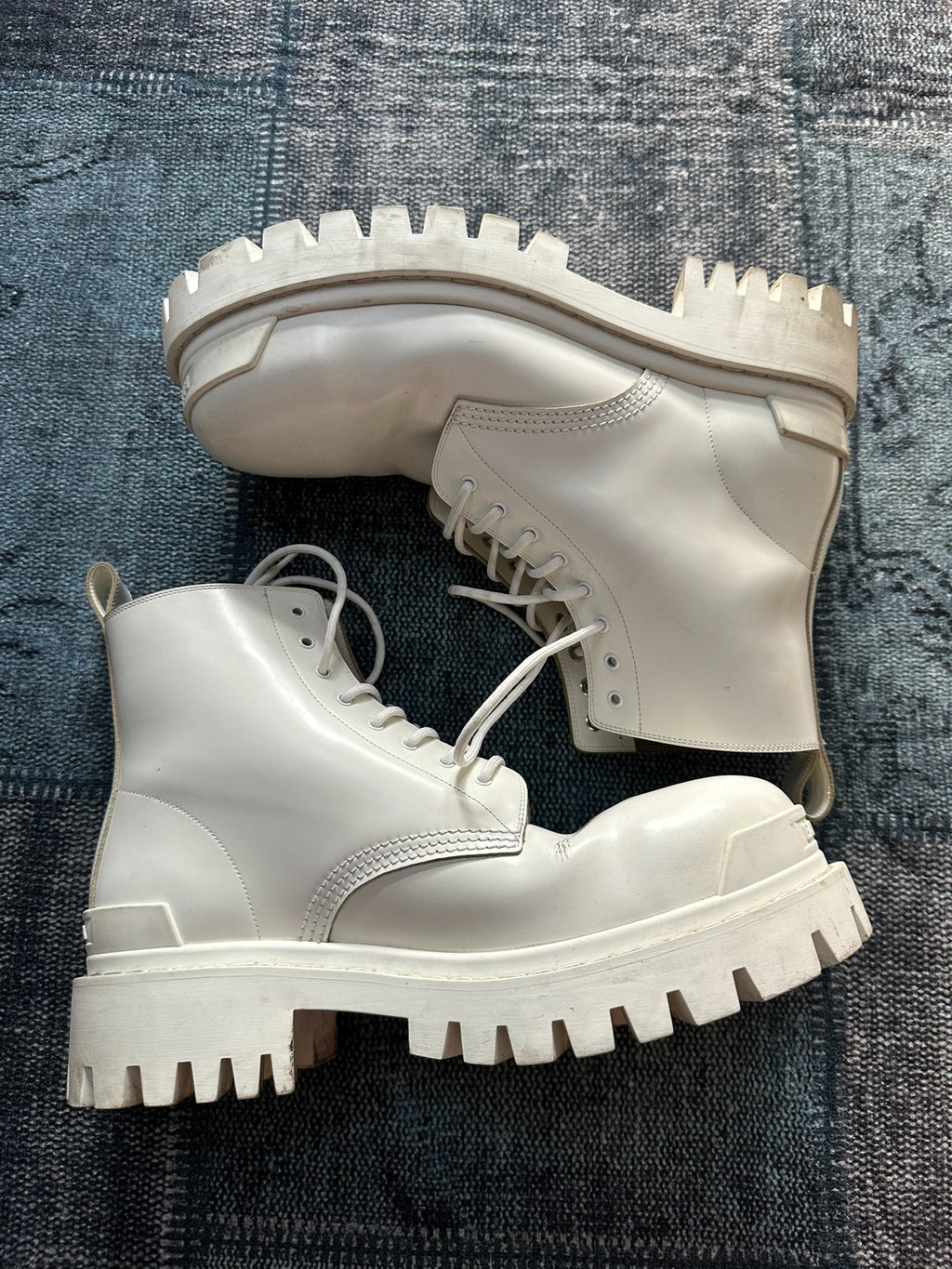 Balenciaga Strike White Chunky Martin Boots