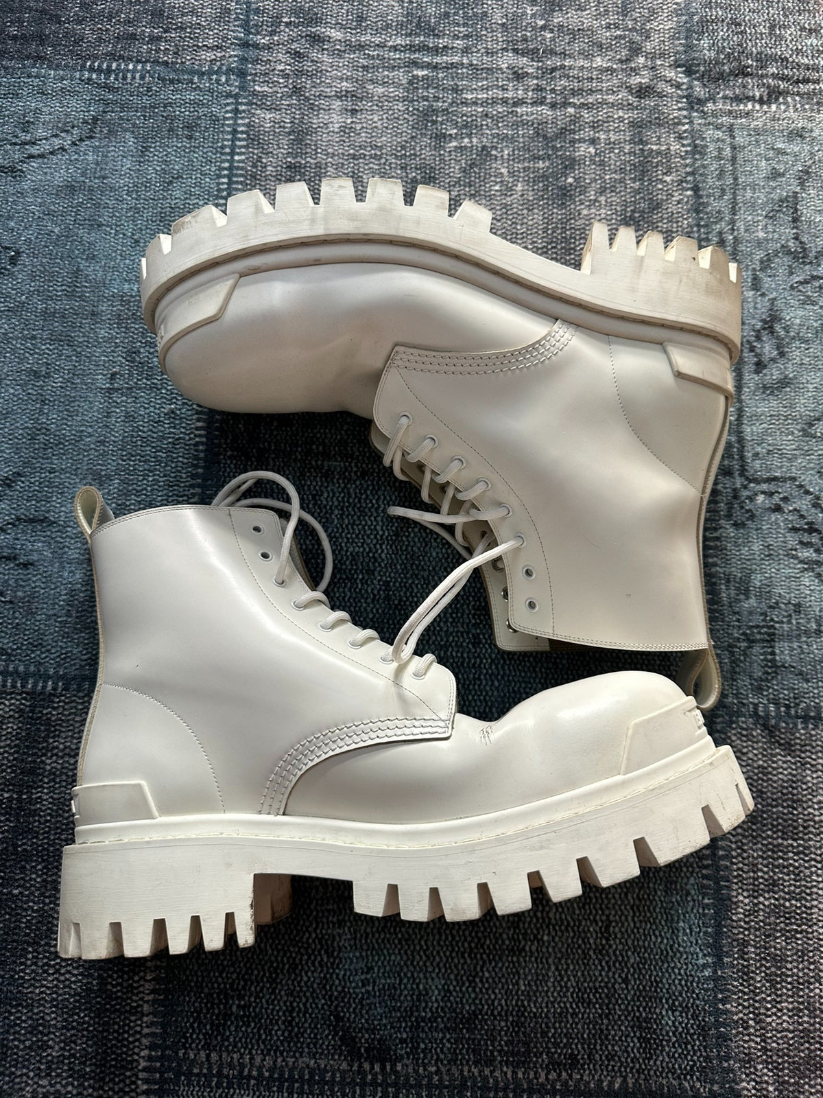Balenciaga Strike White Chunky Martin Boots